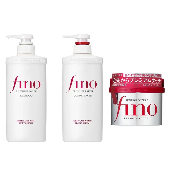 【 💯%From Japan 】Shiseido Fino Premium Touch hair Shampoo / Conditioner 550ml แชมพู / ครีมนวด. ช่วยฟื้นฟูผมเสีย เส้นผมแข็งแรง. ครีมนวดผม