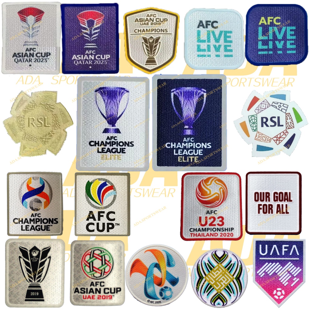2024 AFC ELITE 2019 Qatar patch King อาหรับ AFC LIVE 2024 2022 U23 Asian Football League patch อาหรับ Flocking patch Film patch
