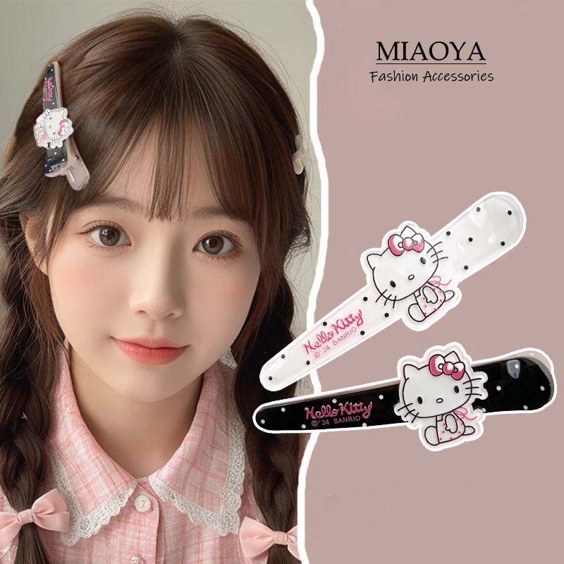 แฟชั่น เกาหลีอะคริลิค HelloKitty กิ๊บติดผมแมวหญิง ins ของขวัญวันเกิดนักเรียนน่ารัก