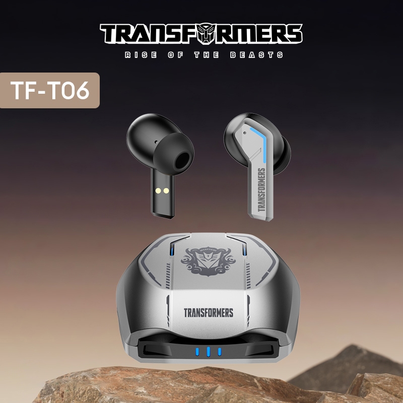 Transformers TF-T06 ชุดหูฟังบลูทูธไร้สาย HIFI ตัดเสียงรบกวน ความล่าช้าต่ํา พร้อมไมโครโฟน Bluetooth V5.3