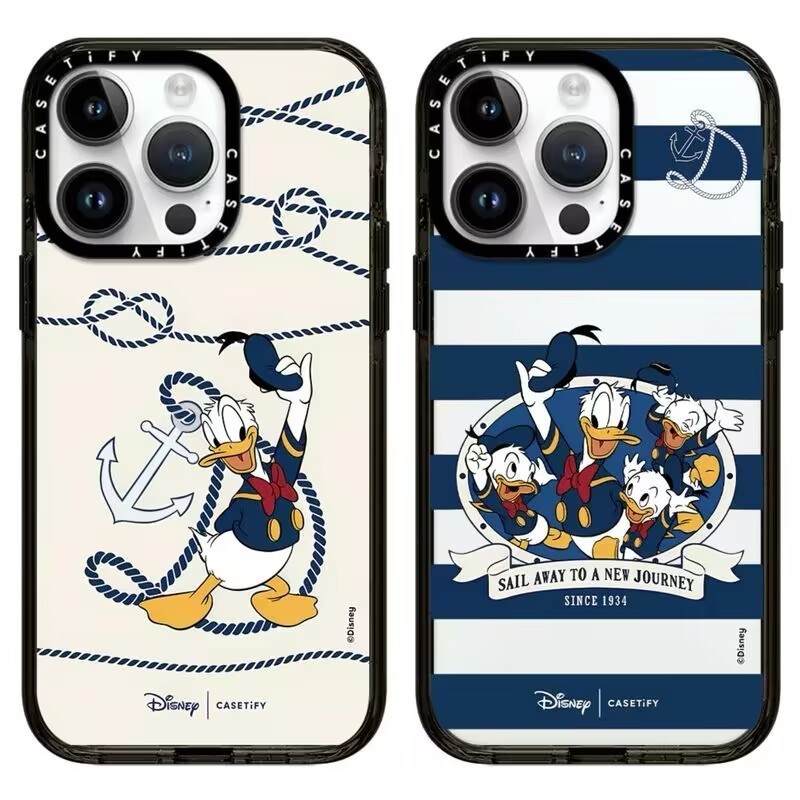 นิ่ม,เรือs Anchor Sailorโดนัลด์ดั๊กฝาครอบโทรศัพท์,สําหรับiPhone 16Promax 16Pro 16 15 14 13Promax 13Pro 13 12Promax 12Pro 12 11