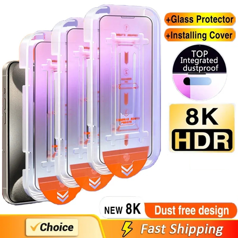 ติดตั้งง่ายกระจกนิรภัยสําหรับ Vivo Y36 Y02t Y03 Y17s Y02 Y02a Y02s Y16 Y20i Y12s Y15s Y52 Y76 V29e V23e V21 V20 Pro SE 5G HD คลุมทั้งหมด