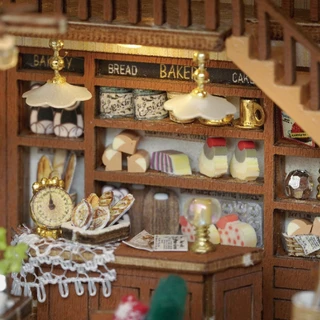 Diy บ้านตุ๊กตาจิ๋ว 3D ปริศนาบ้านหลังเล็กประกอบอาคารชุดของเล่นบ้านเฟอร์นิเจอร์แสงงานฝีมือไม้ของขวัญ
