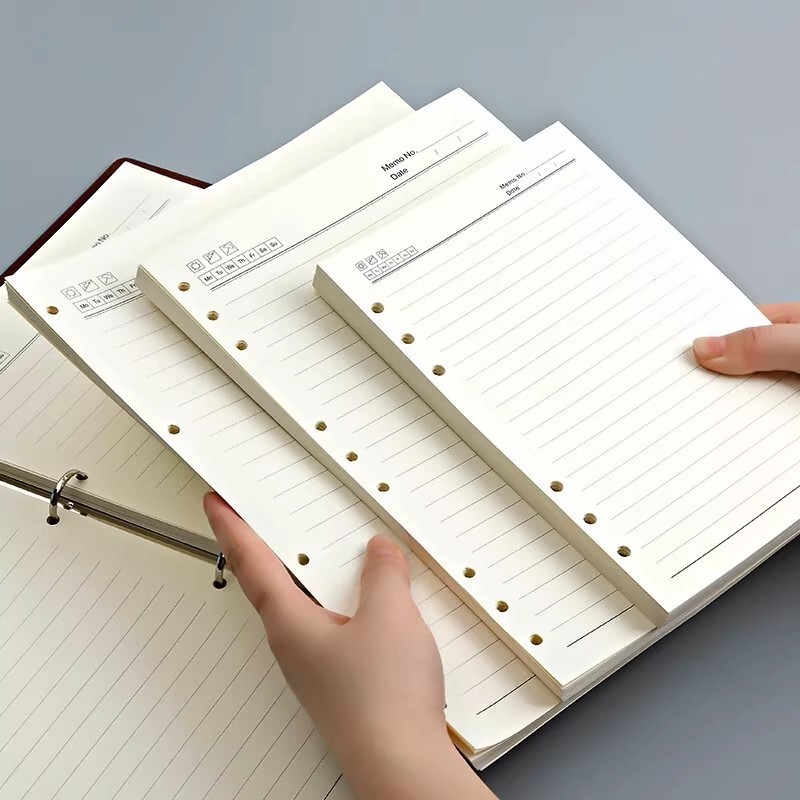 A5 A6 A7 ใบหลวมโน้ตบุ๊คเติม 6 หลุม Binder Journal Planner ภายในรายสัปดาห์รายเดือน Planner ภายใน Core To Do List Notepad ภายในกระดาษ