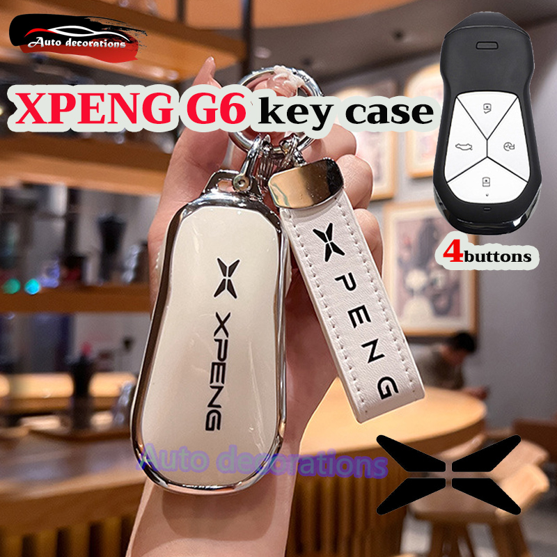 Xpeng G6 ฝาครอบกุญแจรีโมทรถยนต์ Xpeng G6 เคสกุญแจรถ Xpeng พวงกุญแจ tpu ปลอกกุญแจ