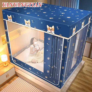 YANYANGTIAN （พร้อมส่ง）มุ้ง มุ้งกันยุง 5 ฟุต 6 ฟุต 6.6 ฟุต 3 ประตู มุ้งครอบผู้ใหญ่ กันแมลง พกพาสะดวก