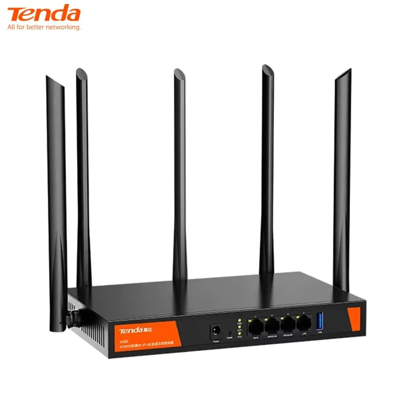 Tenda W30E ไร้สาย WiFi6 Enterprise Router 4 * LAN Gigabit 3000Mbps 2.4GHz 5.8GHz USB 5G Access Point
