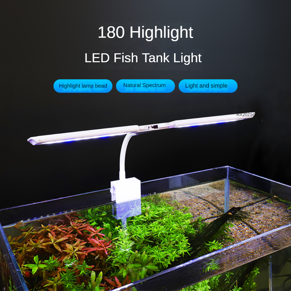 Timing Fish Tank Light Clip Light led Full Spectrum Aquatic Plant Light Mini Small Aquarium ไฟเฉพาะ