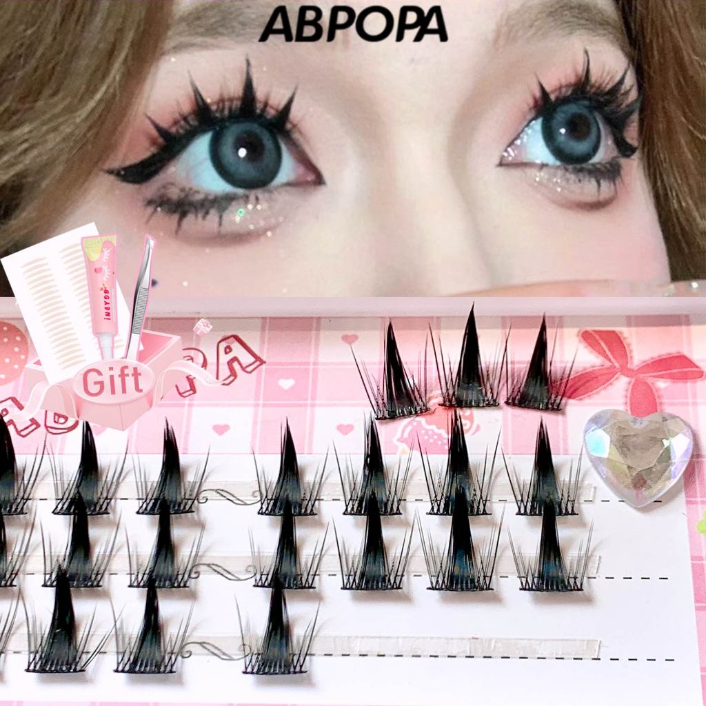 Abpopa ขนตาปลอม สามแถว เอลฟ์ซน อัจฉริยะ และอเนกประสงค์ เป็นธรรมชาติ และถ่ายภาพ สําหรับใช้ในชีวิตประจําวัน