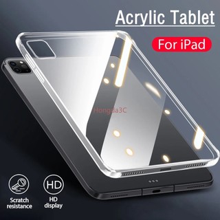 โปร่งใสสําหรับ ipad Pro 2024 13 นิ้ว M3 M2 Mini7 6 Soft Edge สําหรับ ipad Air A16 2025 Air6 5 4 2 ปกหลังสําหรับ iPadPro 7/8/9th 10.2 5/6th กันกระแทก Hard แท็บเล็ตอะคริลิค