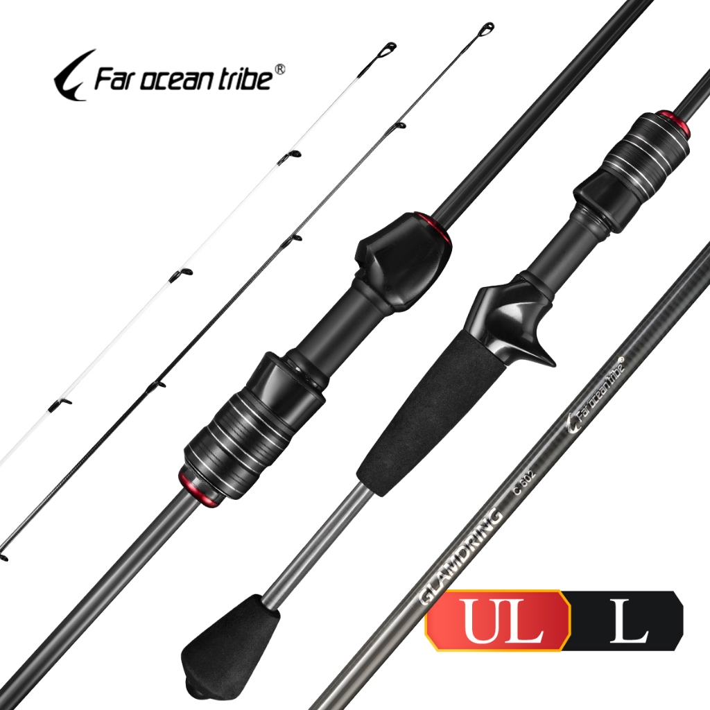 NYA 1.8m2-6lbul คาร์บอนไฟเบอร์ UL หรือ L 1Tip UL และ L 2 เคล็ดลับแข็ง rod tip เบ็ดตกปลา Ultralight fishing rod Spinning/Casting rod Light เบ็ดตกปลาน้ําจืด/น้ําทะเล