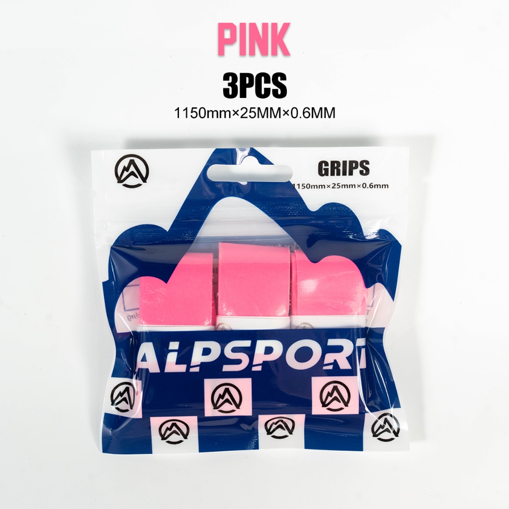 Alp ใหม่ MIKE เทปกาว ดูดซับเหงื่อได้ดี สําหรับพันไม้แบดมินตัน 7 ชิ้น ALPSPORT DBSJ