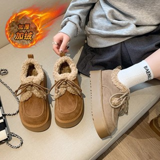 พร้อมสต็อกรองเท้าบู๊ตหิมะผู้หญิงหนาsoledฤดูหนาว 2024 สไตล์ให…