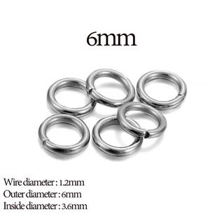 St.kunkka 200ชิ้น ห่วงเชื่อมต่อเครื่องประดับสแตนเลส 3-15mm อุปกรณ์ DIY เครื่องประดับ ทำสร้อย