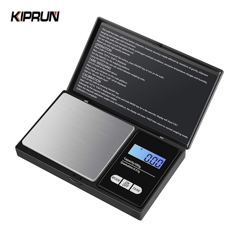 Kiprun เครื่องชั่งดิจิตอลในครัว, เครื่องชั่งเครื่องประดับ 0.01 กรัม /500 กรัม, เครื่องชั่งอัจฉริยะอิเล็กทรอนิกส์ 6 หน่วยจอแสดงผล LCD