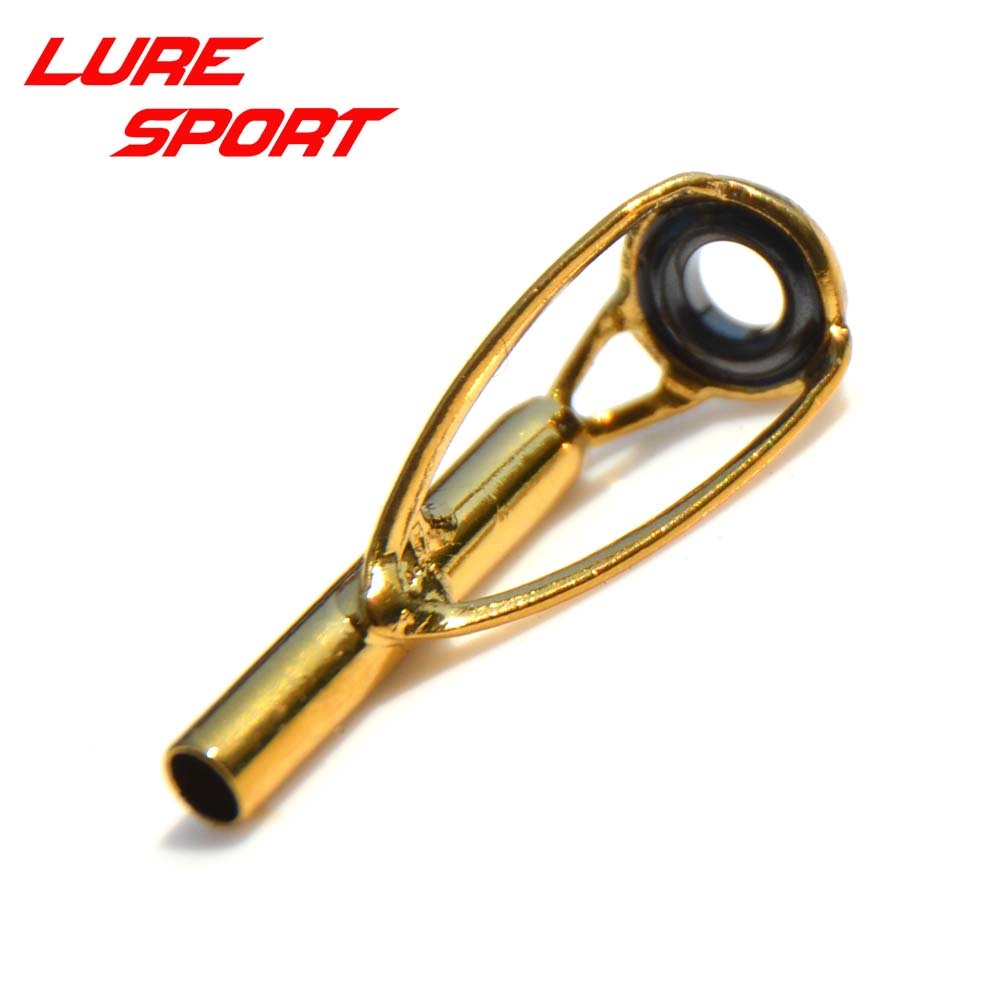 LureSport 4 PC LG Top guide Rainbow Frame Blue Ring Gold Silver Black Frame แหวนสีดําคันเบ็ดซ่อม Rod Building component Repair DIY อุปกรณ์เสริม