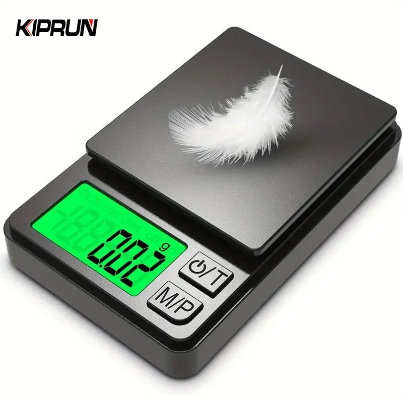 Kiprun เครื่องชั่งดิจิตอลในครัว, เครื่องชั่งเครื่องประดับ 0.01 กรัม/1000 กรัม, เครื่องชั่งอัจฉริยะอิเล็กทรอนิกส์ 7 หน่วยจอแสดงผล LCD – โปรปัง