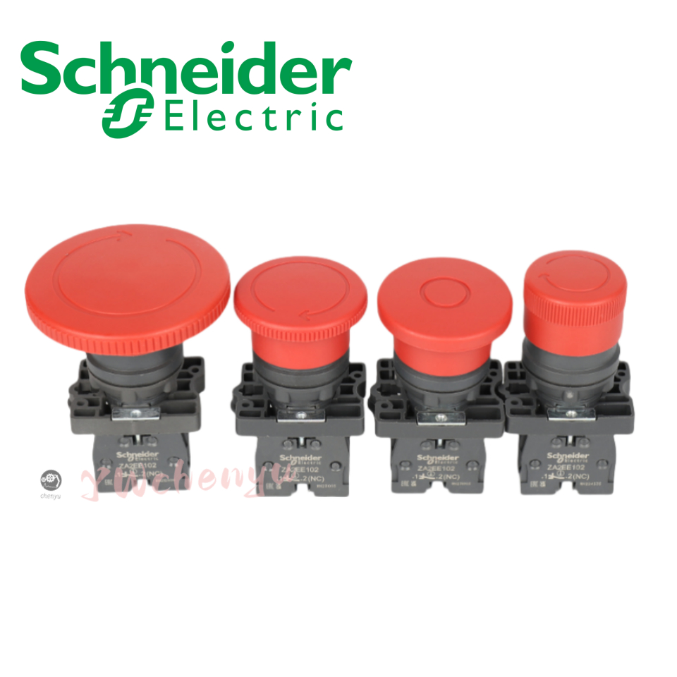 Schneider XA2ES542 ปุ่มหยุดฉุกเฉินหมุนรีเซ็ต 1NC ยี่ห้อใหม่ XA2ES442 XA2ES642 XA2ET42