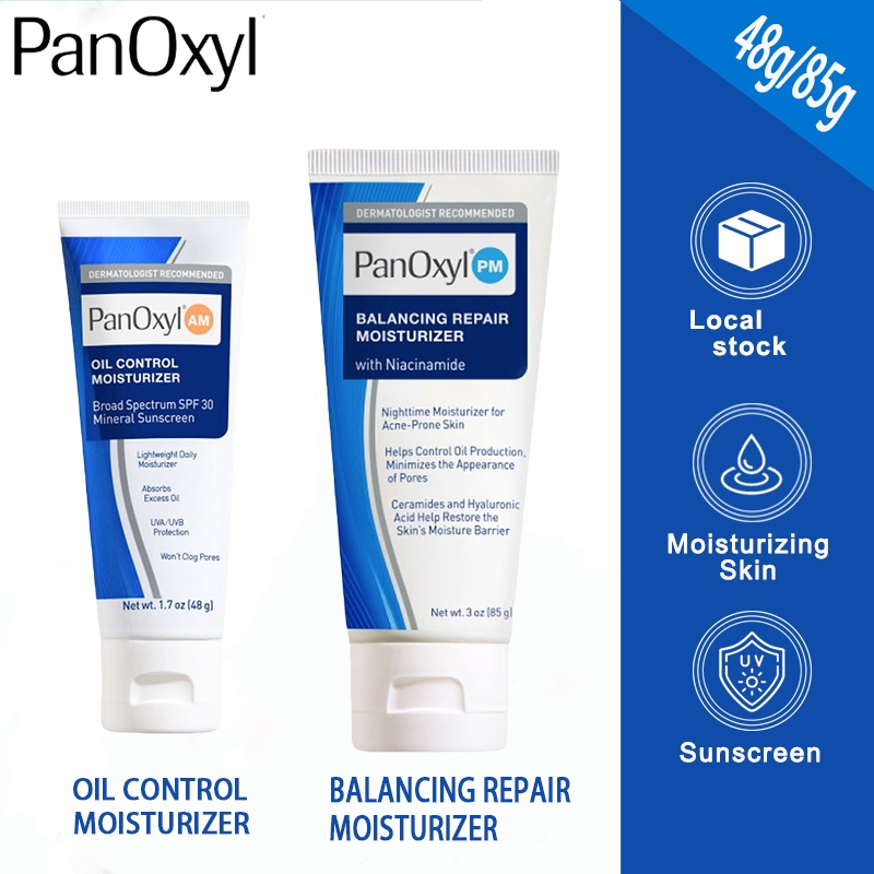 PanOxyl Foaming Wash 10% Benzoyl Peroxide Maximum Strength 156g| PM overnight spot patches | Oil control moisturizer SPF30