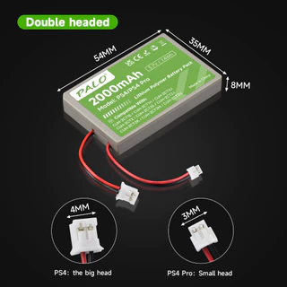 Palo PS4 แบตเตอรี่ 2000mAh แบตเตอรี่ขยายแบบชาร์จไฟได้สําหรับ PS4 และ PS4 Pro Gamepad คอนโทรลเลอร์ไร้สาย