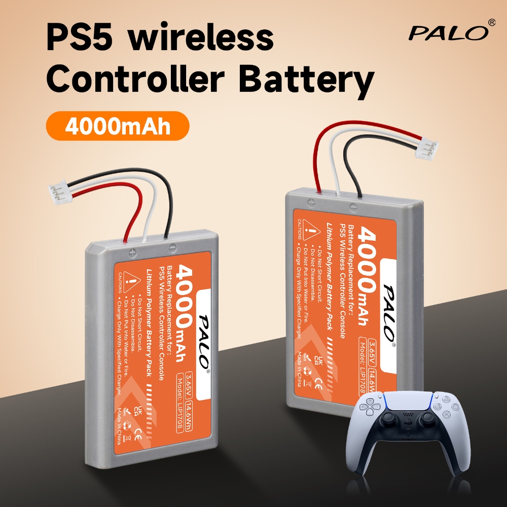 Palo PS5 แบตเตอรี่ 4000mAh แบตเตอรี่ขยายแบบชาร์จไฟได้สําหรับ PS5 Gamepad คอนโทรลเลอร์ไร้สาย