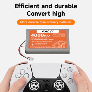 Palo PS5 แบตเตอรี่ 4000mAh แบตเตอรี่ขยายแบบชาร์จไฟได้สําหรับ PS5 Gamepad คอนโทรลเลอร์ไร้สาย