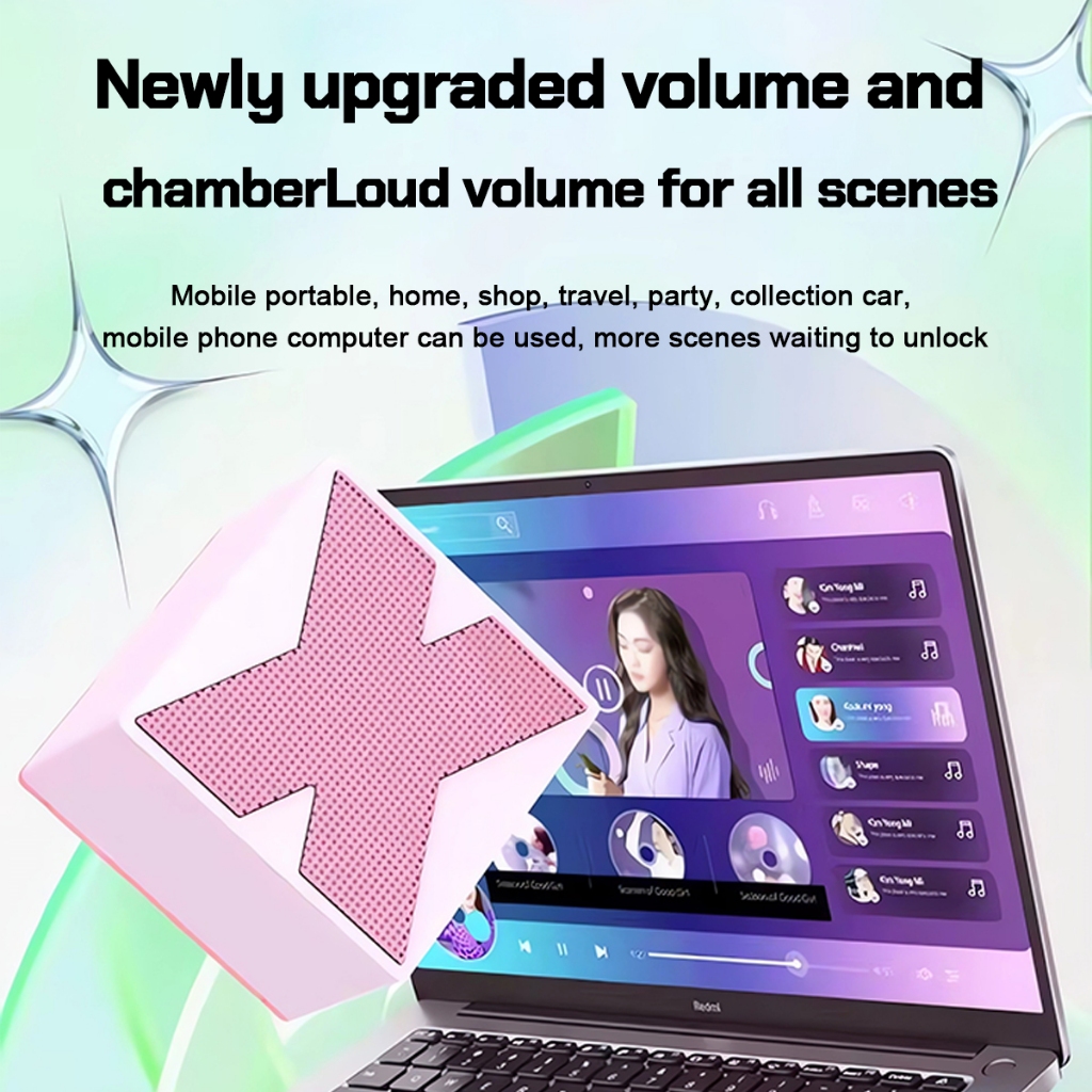 กระเป๋าเก็บเครื่องเสียง Mini Bluetooth Speaker ลำโพงบลูทูธ คุณภาพเสียงเซอร์ราวด์ 360° เทคโนโลยีบลูทูธ 5.0 น้ำหนักเบา 122g. พกพาสะดวก