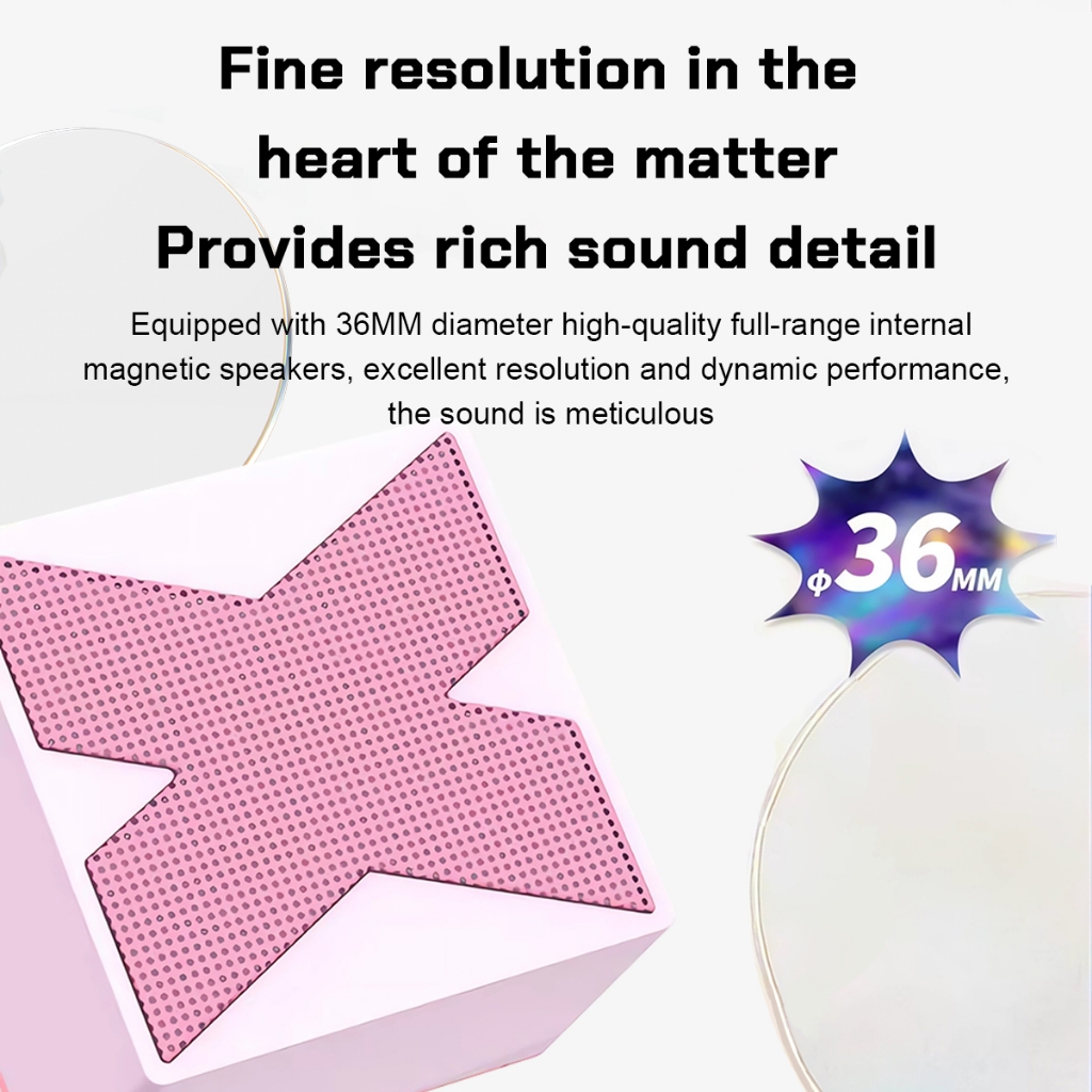 กระเป๋าเก็บเครื่องเสียง Mini Bluetooth Speaker ลำโพงบลูทูธ คุณภาพเสียงเซอร์ราวด์ 360° เทคโนโลยีบลูทูธ 5.0 น้ำหนักเบา 122g. พกพาสะดวก
