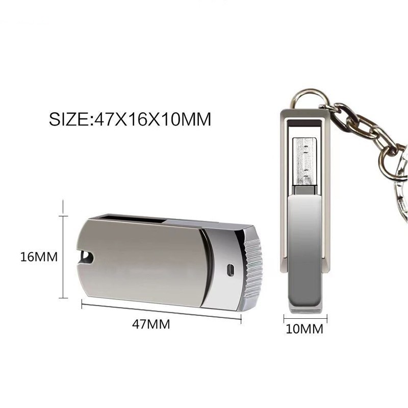 แฟลชไดรฟ์ USB โลหะความจุขนาดใหญ่ 1GB 2GB 4GB 8GB 16GB 32GB 64GB 128GB 1TB หมุนได้พร้อมหน่วยความจําโซ่