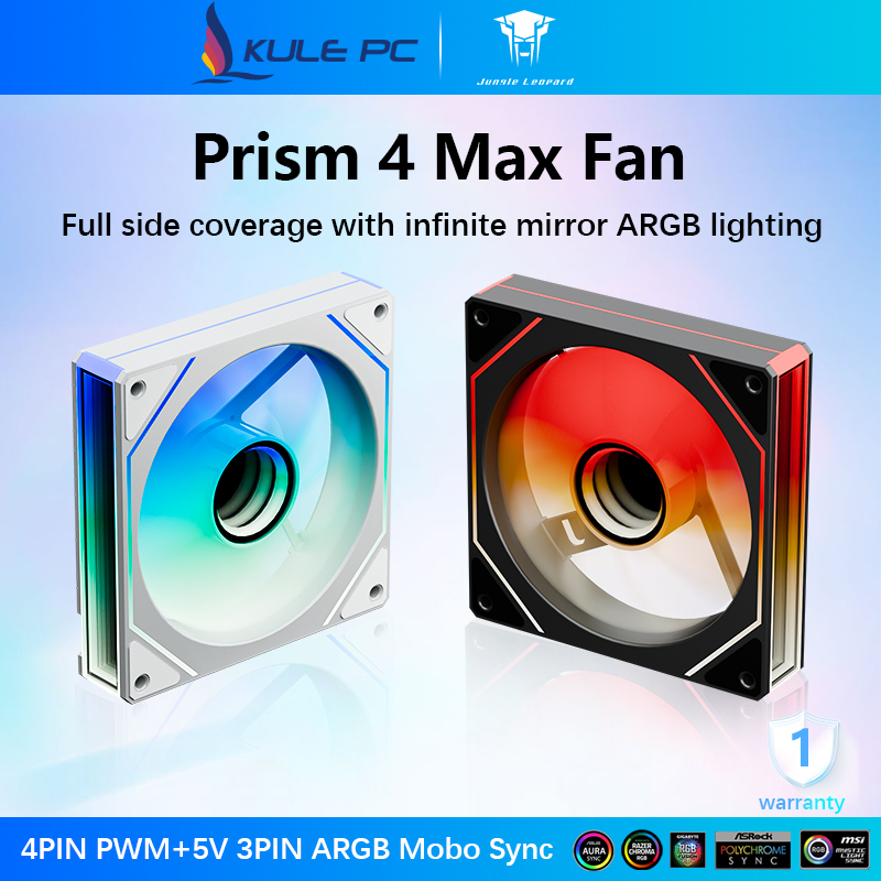 Jungle Leopard Prism 4MAX ARGB CPU พัดลม 120 มม.5V 3PIN ARGB 4PIN PWM Infinite กระจกแสง Lian Li สไตล์เดียวกันเมนบอร์ดแสงซิงค์คอมพิวเตอร์กรณี Cooler PC พัดลม