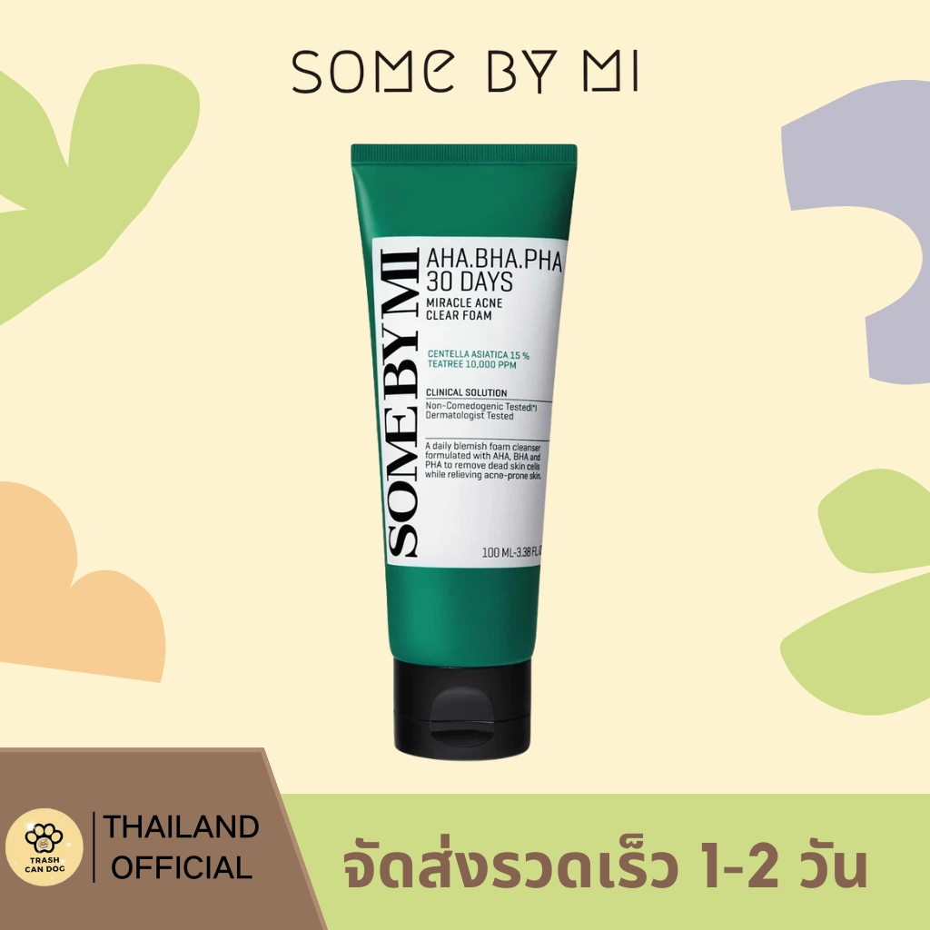 SOMEBYMI 30 Days Miracle Acne Clear Foam 100ml โฟมล้างหน้า แอคเน่เอด ลดสิว ขจัดสิวเสี้ยน gentle