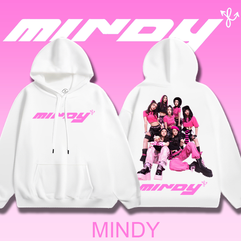 NEW เสื้อฮู้ดแขนยาว Mindy girl group ชุดซิงเกิ้ล | Mindy ปริมณฑล ผ้าCotton Hoodie ใส่ได้ ทั้ง ชาย ใส่สบาย ไม่หด ไม่ย้ #02