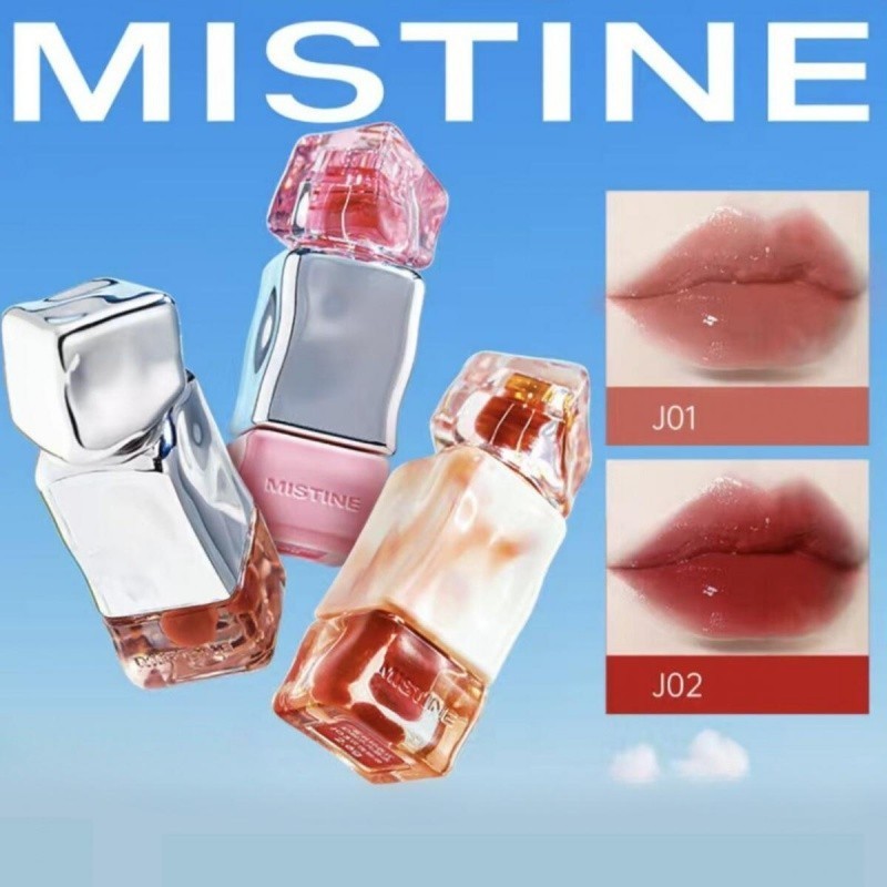 MISTINE THAI LATTE VELVET LIP CREAM 2.8 G & JUICY LIP GLAZE 2.6 G ลิปเนื้อ VELVET ติดทน ไม่ตกร่อง กลบสีปาก