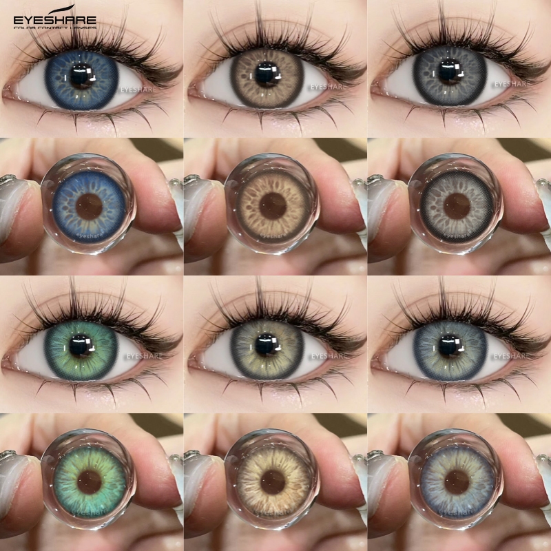อายแชร์ คอนแทคเลนส์สี 1 คู่สําหรับดวงตา นิโคเซีย ชุด เลนส์มองภาพธรรมชาติเลนส์เครื่องสําอางรายปี