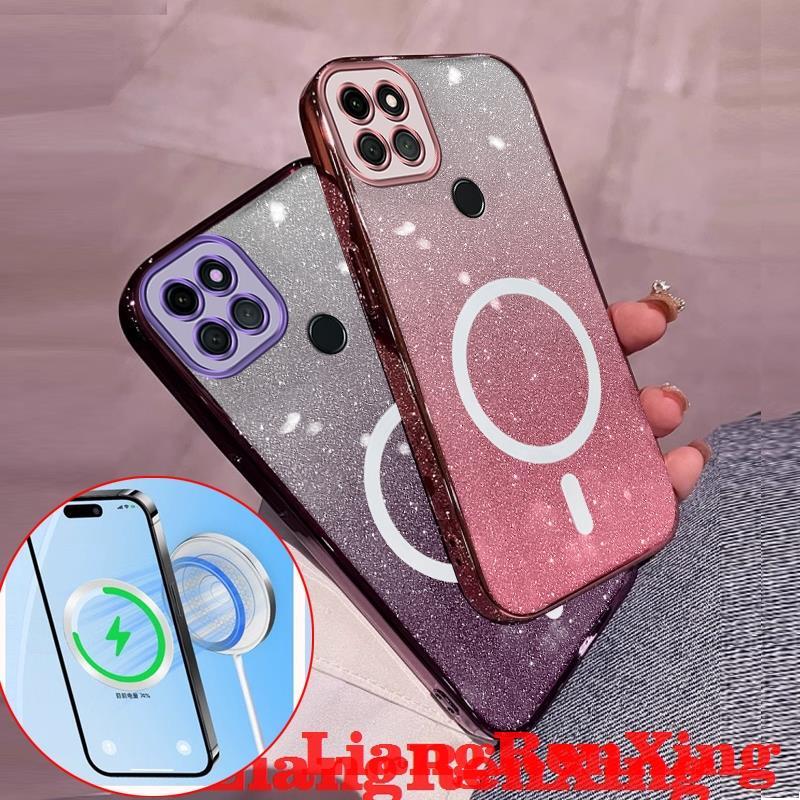 FOR เคส Case สำหรับ realme c21y realme c25y realme C21 โทรศัพท์ปลอก softcase ซิลิโคนกันกระแทกปกการออกแบบใหม่ที่ชัดเจนไร้สายแม่เหล็กที่น่าสนใจความงาม sfbswx01
