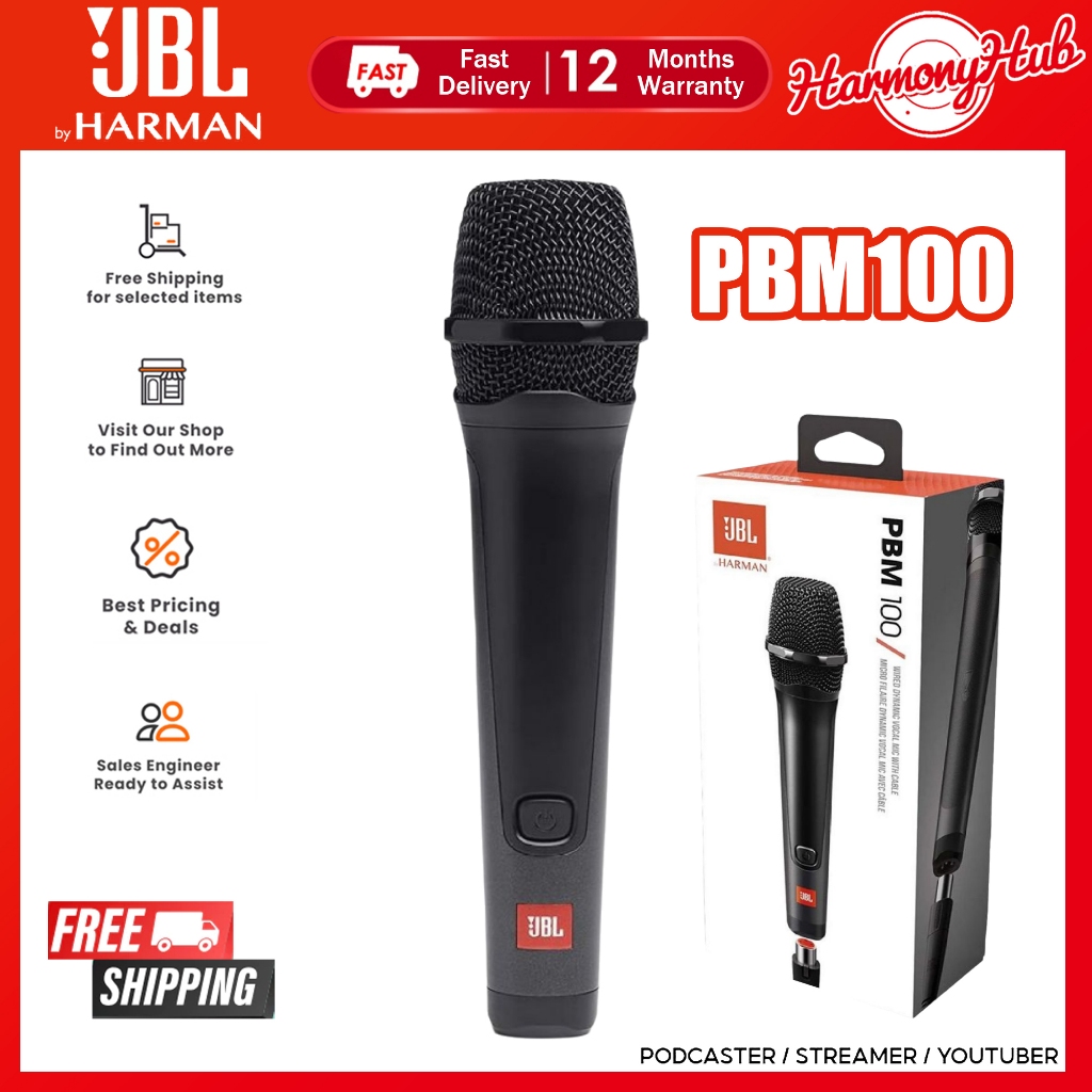 JBL PBM100 ไมโครโฟนแบบมีสายเหมาะสําหรับ JBL PARTYBOX