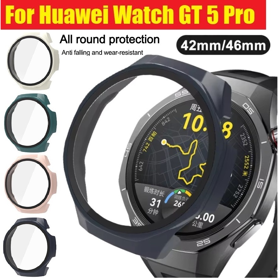 Tempered Glass Cover เคส Huawei watch GT 5 pro Case 42mm 46mm เคส Huawei gt5 pro Case Protective เคส