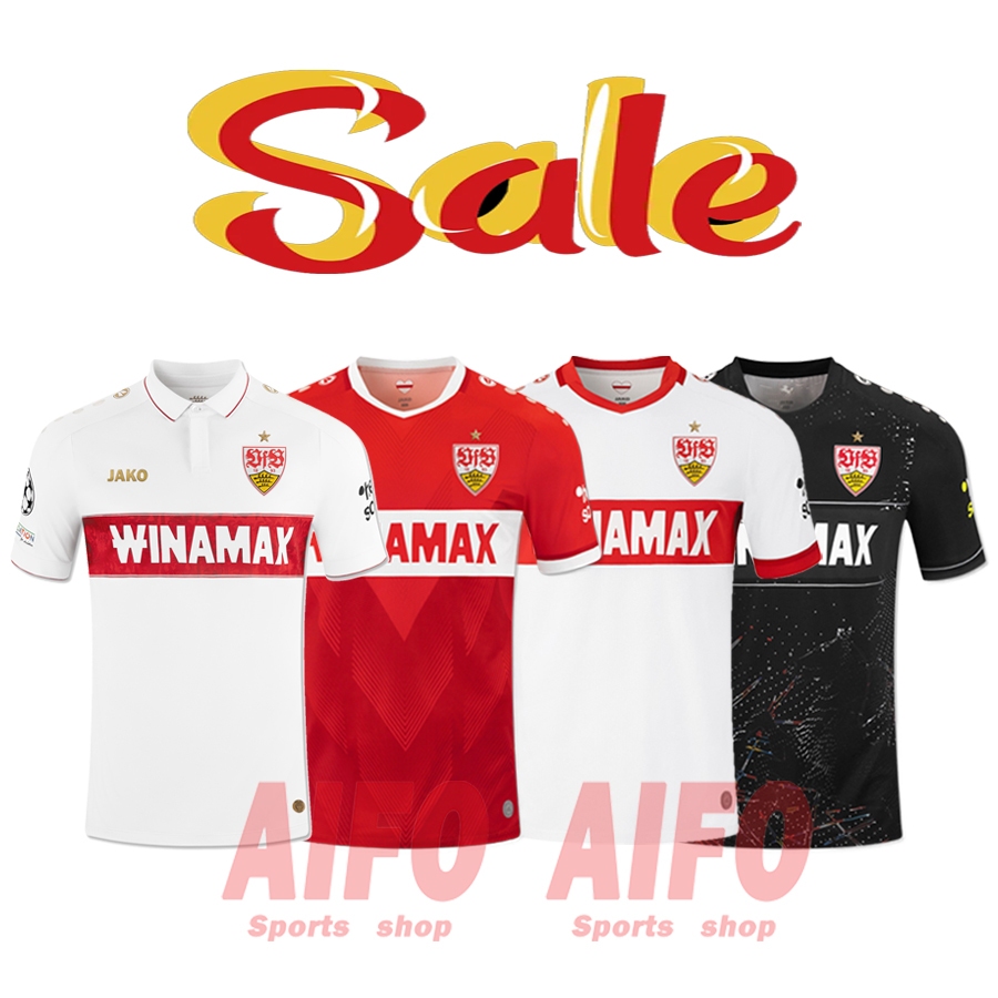 คุณภาพสูง VfB Stuttgart Home Away Jersey 24/25 ฟุตบอลฟุตบอลฟุตบอลเสื้อฟุตบอลผู้ชายกีฬาเสื้อยืดแฟนรุ่น