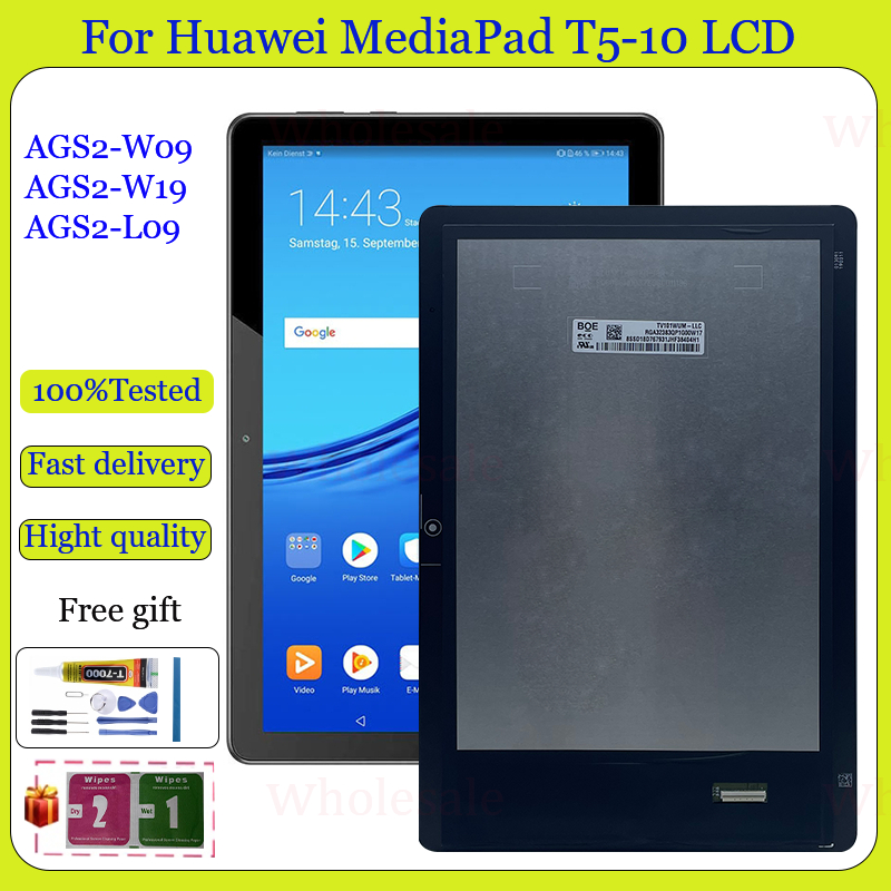 10.1 "Original สําหรับ Huawei MediaPad T5 10 AGS2-L09 AGS2-W09 AGS2-L03 AGS2-W19 จอแสดงผล LCD Touch 