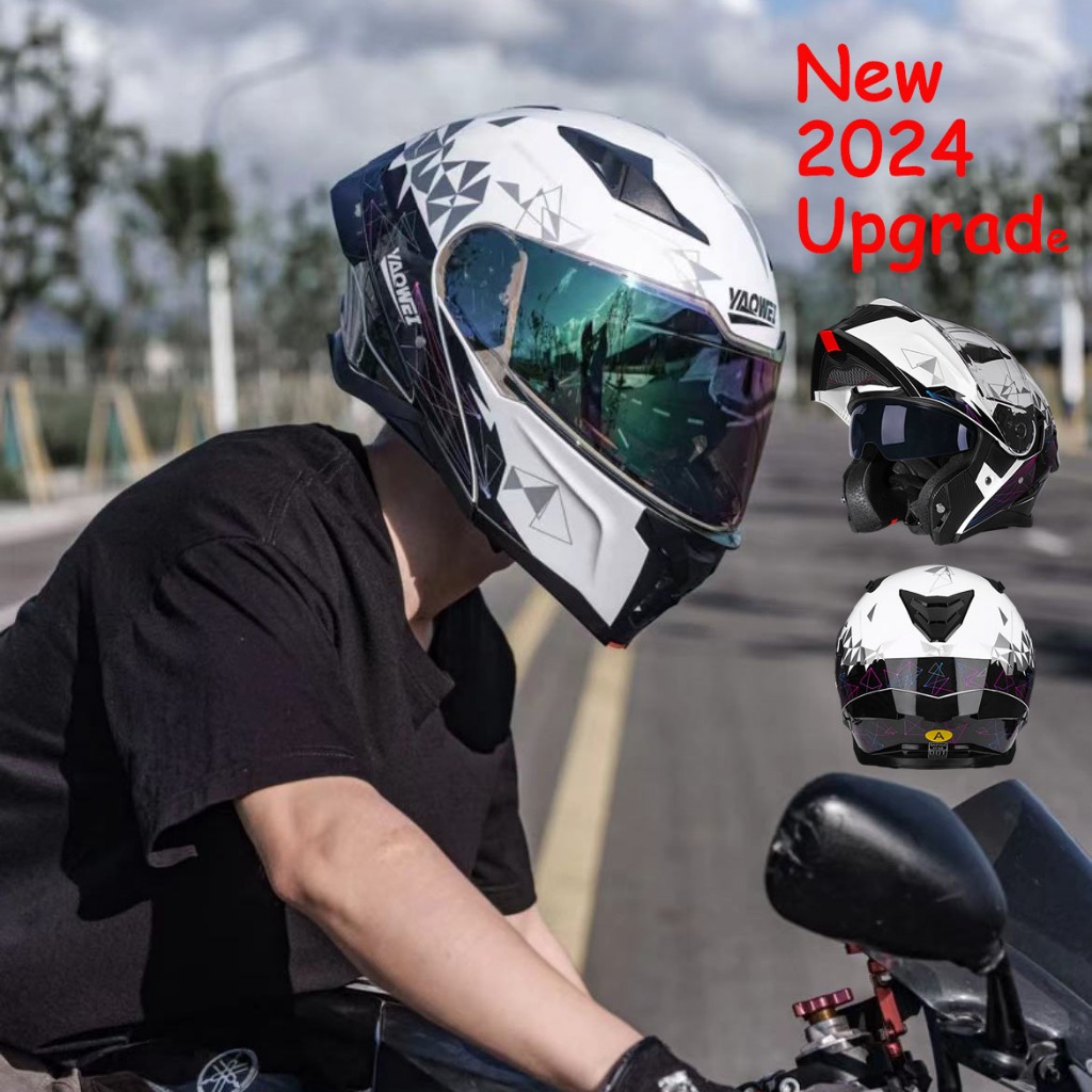 VGV หมวกกันน็อกรถจักรยานยนต์ DOT + CCC รับรองคู่, 2024 สปอยเลอร์ขนาดใหญ่ล่าสุดออกแบบให้เหมาะกับฤดูกา