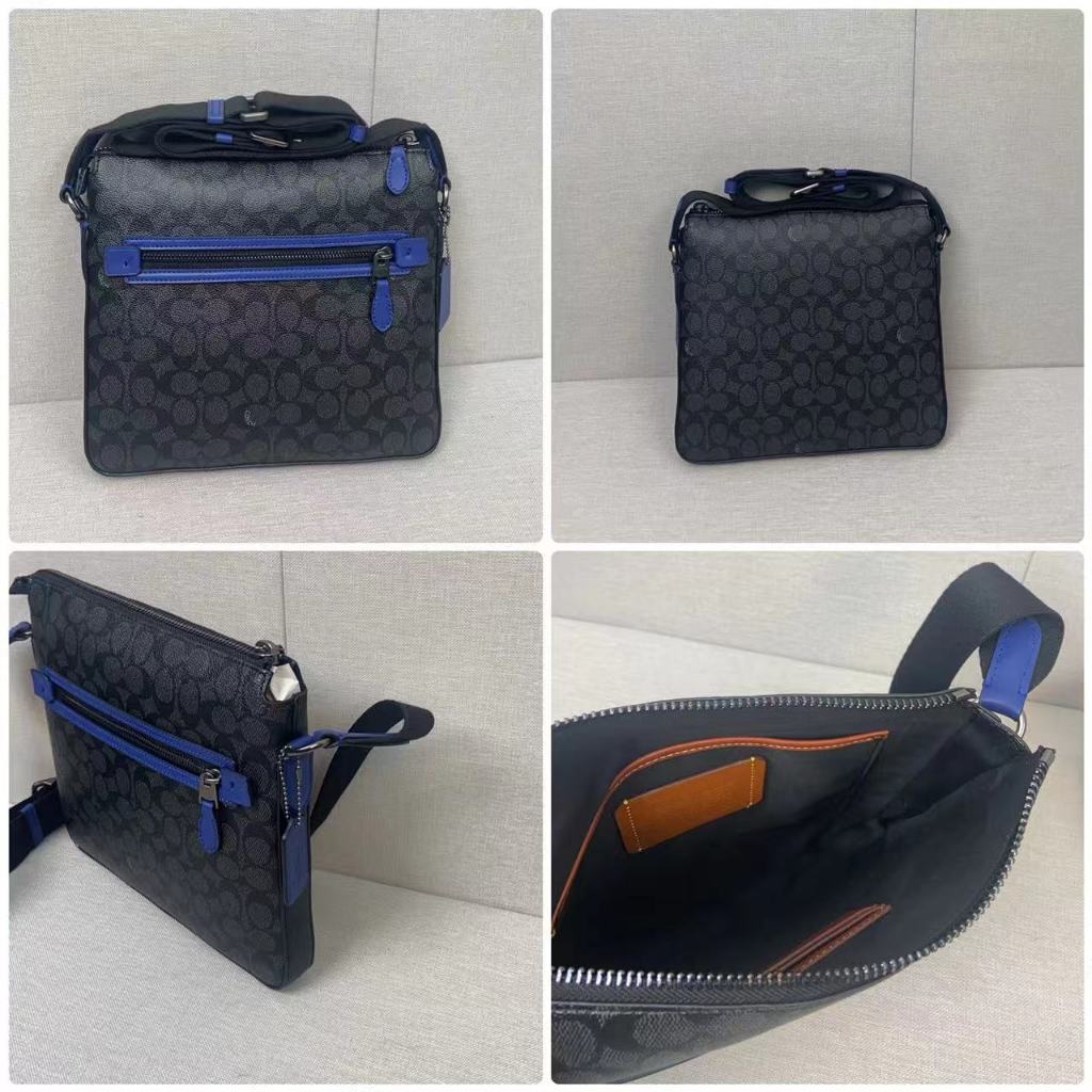 Coach Mens Bag New Style Mens Classic Logo GOTHAM File Bag Shoulder Messenger Bag CR747
