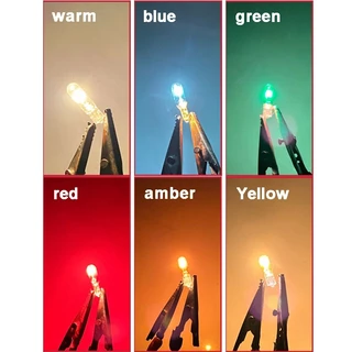 10 ชิ้น T5 W2W 12 โวลต์ฮาโลเจนที่มีสีสันรถหลอดไฟสําหรับไฟแสดงสถานะเครื่องมือแสง