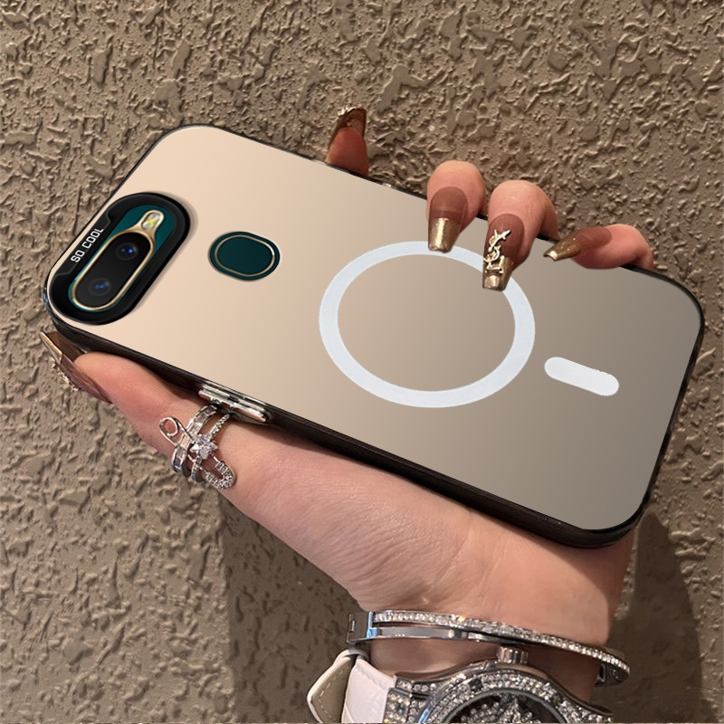 FOR เคส สําหรับปลอก oppo a5s oppo a12 oppo A7 oppo a3s oppo a12e F9 เคสโทรศัพท์ เคสแข็ง TPU Protector Smooth กันกระแทก ดีไซน์ใหม่ ความงาม ดึงดูดแม่เหล็กไร้สาย CYBSWX01