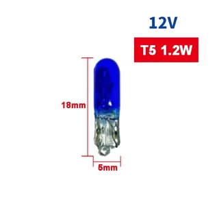 10 ชิ้น T5 W2W 12 โวลต์ฮาโลเจนที่มีสีสันรถหลอดไฟสําหรับไฟแสดงสถานะเครื่องมือแสง