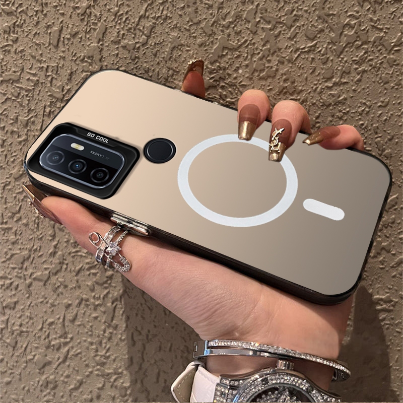 FOR เคส สําหรับปลอก OPPO A53 2020 เคสโทรศัพท์ เคสแข็ง TPU Protector Smooth กันกระแทก ดีไซน์ใหม่ ความงาม ดึงดูดแม่เหล็กไร้สาย CYBSWX01