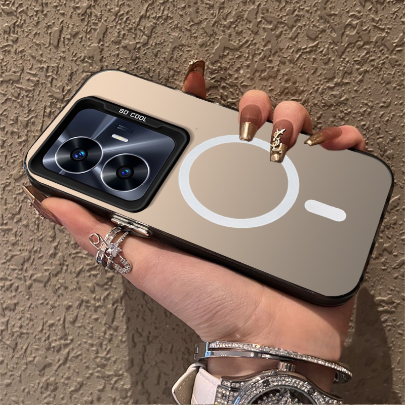 FOR เคส สําหรับปลอก realme C55 NFC Realme C55 5G 2023 เคสโทรศัพท์เคสแข็งTPU Protector Smoothกันกระแทก Coverออกแบบใหม่ความงามไร้สายดูดแม่เหล็กCYBSWX01