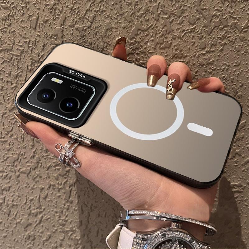 FOR เคส สําหรับปลอก VIVO Y15S VIVO Y15A VIVO Y01 เคสโทรศัพท์ เคสแข็ง TPU Protector Smooth กันกระแทก Cover ดีไซน์ใหม่ความงาม ดึงดูดแม่เหล็กไร้สาย CYBSWX01