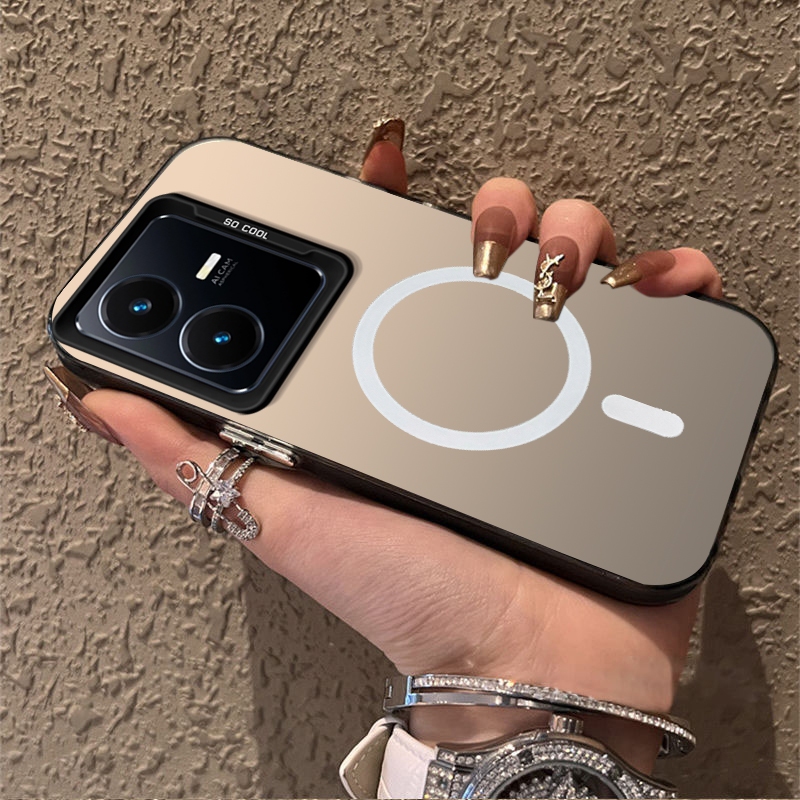 FOR เคส สําหรับปลอก vivo Y22 5G 2022 VIVO Y22S 5G เคสโทรศัพท์เคสแข็งTPU Protector Smoothกันกระแทกฝาครอบออกแบบใหม่ความงามไร้สายดูดแม่เหล็กCYBSWX01