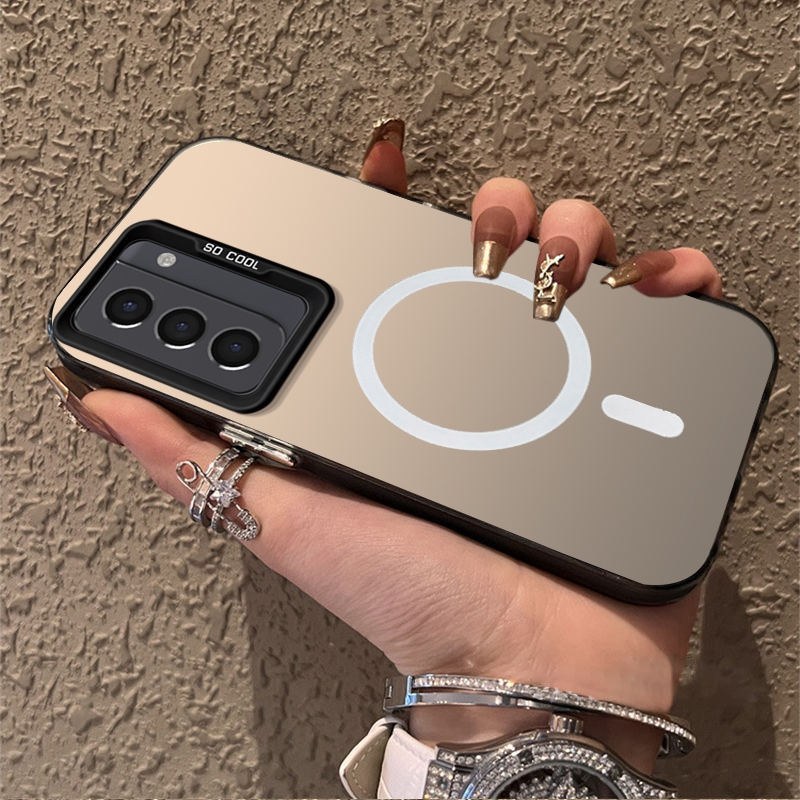 FOR เคส สําหรับปลอก samsung s21 fe samsung s21 ultra samsung s21 Plus เคสโทรศัพท์เคสแข็งTPU Protector Smoothกันกระแทกออกแบบใหม่ความงามไร้สายดูดแม่เหล็กCYBSWX01