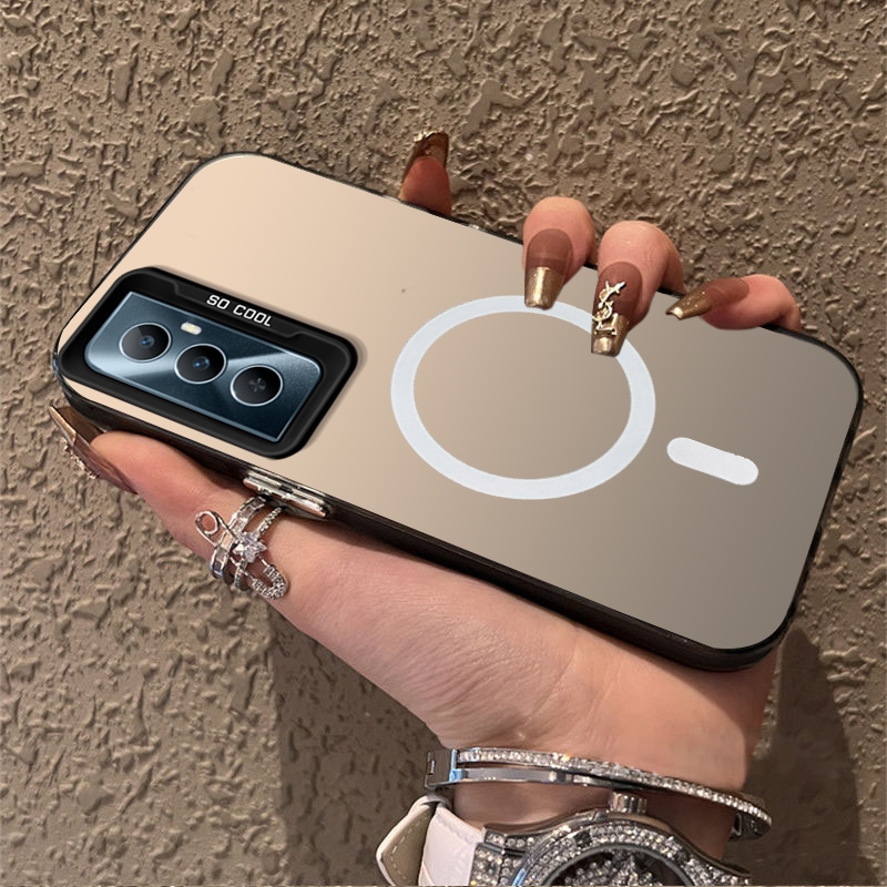 FOR เคส สําหรับปลอก REALME C65 4g REALME C63 REALME C61 เคสโทรศัพท์ เคสแข็ง TPU Protector Smooth กันกระแทก Cover ดีไซน์ใหม่ความงาม ดึงดูดแม่เหล็กไร้สาย CYBSWX01
